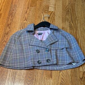 Xoxo Woman’s Plaid Cropped Jacket Size M